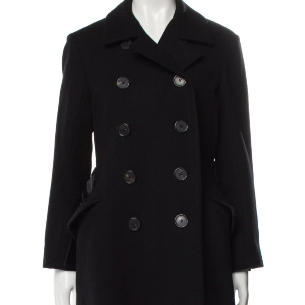 Jil Sander Vintage 2000's Black Peacoat Size: US6/FR38